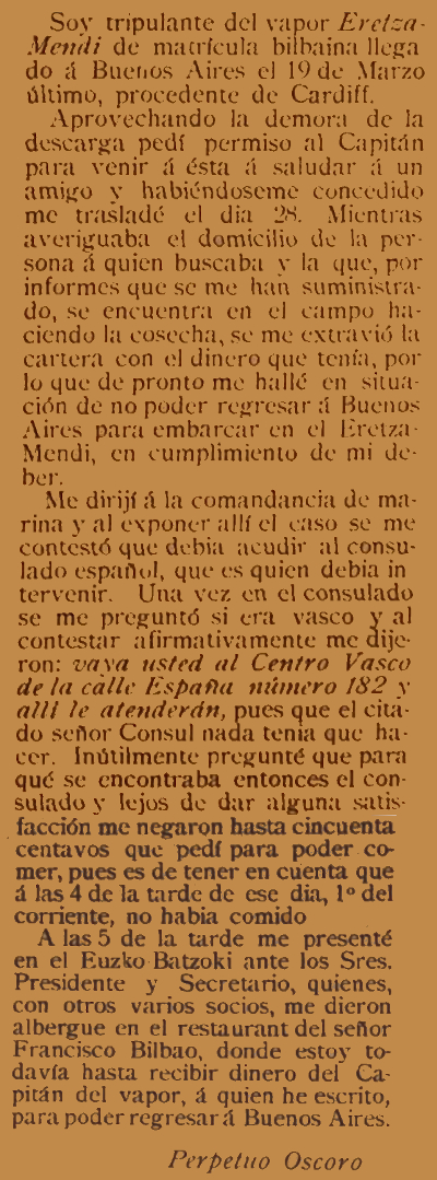 Eretza Mendi - Col. Lolo Santa Olaya